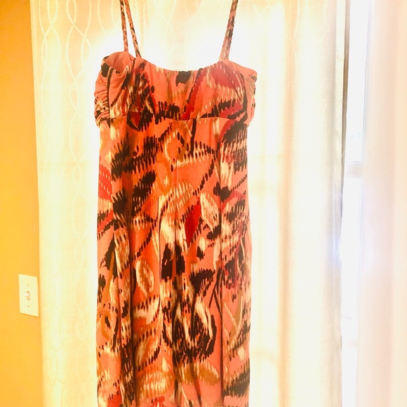 Tropical strappy sundress. True to size fit. - Picture 3 of 3